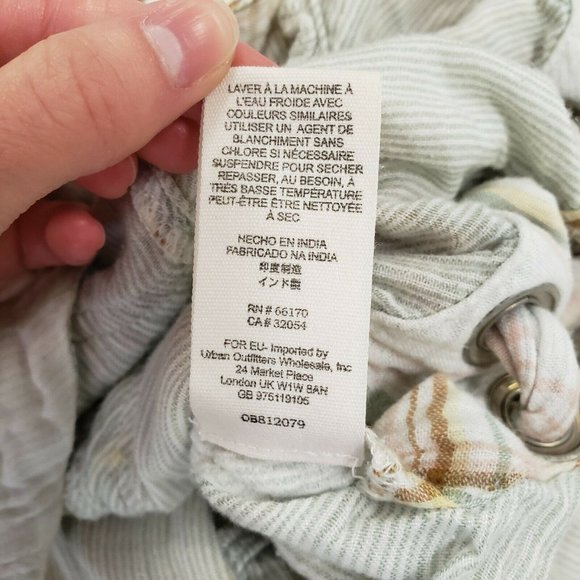 Free People Womens Ivory Nordic Day Button Up Tunic Top Size M Long Sleeve Boho - Picture 5 of 8